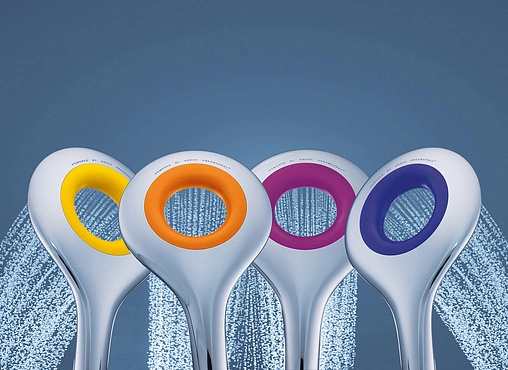 Лейка ручного душа Grohe Rainshower Icon хром/красный 27443000 Лейка ручного душа Grohe Rainshower Icon хром/красный 27443000