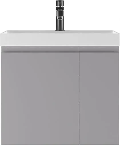 Тумба под умывальник подвесной Домино Graffo 60 светло-серый DGr2408T