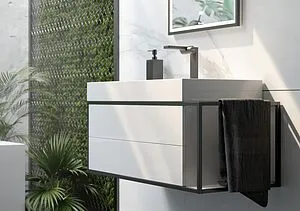 Тумба под умывальник подвесная Clarberg Logic T8/L белый LOG0108L Тумба под умывальник подвесная Clarberg Logic T8/L белый LOG0108L, 5