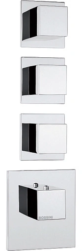 Термостат для 3 потребителей Bossini Cube хром Z032205.030