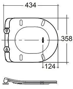 Крышка-сиденье для унитаза с микролифтом Kludi Resa R белый 23WCS43 Крышка-сиденье для унитаза с микролифтом Kludi Resa R белый 23WCS43, 2