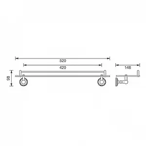 Полка Aquanet брашированная бронза 4687 Полка Aquanet брашированная бронза 4687, 2
