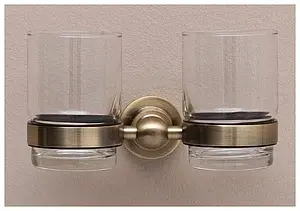 Стакан двойной Aquanet брашированная бронза 3884D Стакан двойной Aquanet брашированная бронза 3884D, 4