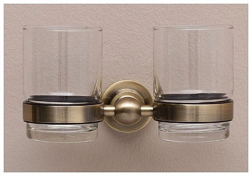 Стакан двойной Aquanet брашированная бронза 3884D