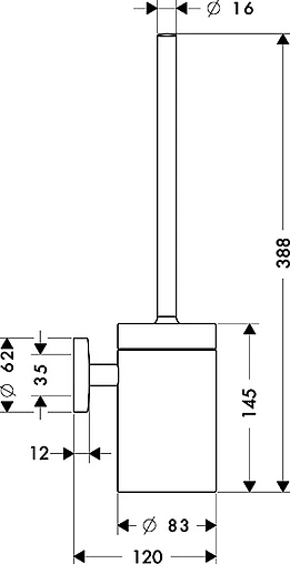 Ёршик для унитаза Hansgrohe Logis хром 40522000