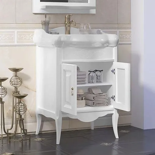 Тумба-умывальник напольный Opadiris Лоренцо 60 белый матовый Z0000011068+030200-u-01