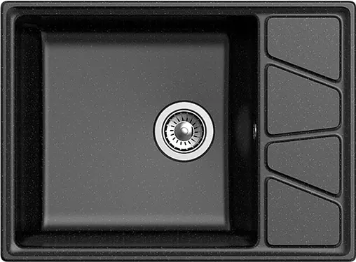 Мойка кухонная GranFest Vertex V-680L черный