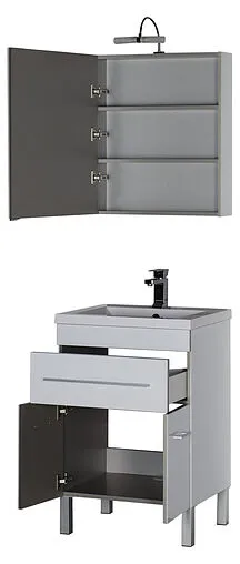 Шкаф-зеркало Aquanet Верона 58 L белый 00175344