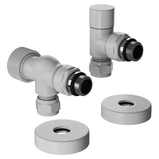 Комплект вентилей терморегулирующих осевых 15x1.0 x ½&quot;н Royal Thermo Design Pro белый RATVXO11215WH