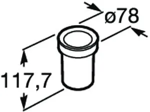 Стакан Roca Twin хром 816706001, 2