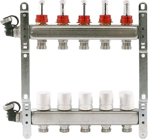 Группа коллекторная с расходомерами 5 отводов 1"в/в x ¾"ек Uni-fitt 450I4305