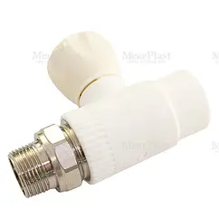 Кран шаровый с американкой с переходом на пп трубу 25мм x ¾&quot;н Meerplast 16.02.КНП2534