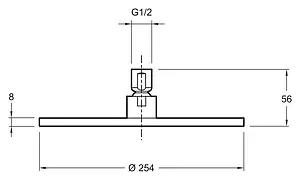 Лейка верхнего душа Jacob Delafon Eo хром E14568-CP, 2