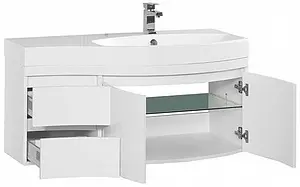 Тумба-умывальник подвесная Aquanet Опера 115 R белый 00169654+00169399 Тумба-умывальник подвесная Aquanet Опера 115 R белый 00169654+00169399, 3