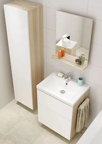 Тумба-умывальник Cersanit Smart 80 белый/ясень B-SU-SMA-CO80/Wh+