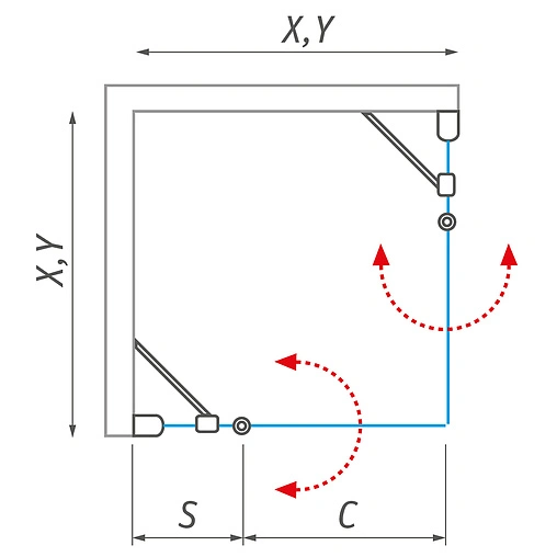 Душевая дверь 1200мм прозрачное стекло Roltechnik Tower Line TDO1/1200 724-1200000-00-02