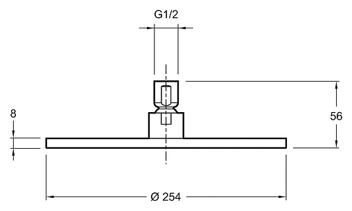 Лейка верхнего душа Jacob Delafon Eo хром E14568-CP