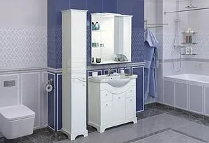 Шкаф-зеркало Aquaton Элен 85 белый 1A218802EN010, 4