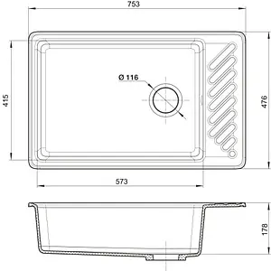 Мойка кухонная GranFest Quarz GF-ZL-51 песочный Мойка кухонная GranFest Quarz GF-ZL-51 песочный, 2