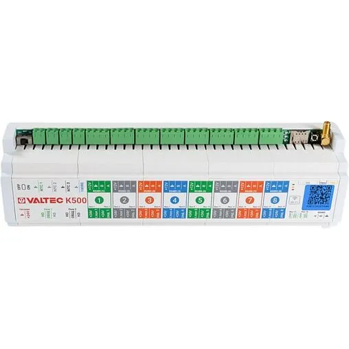 Модуль зональный базовый проводной 8 зон НО/НЗ 24В Valtec VT.K500.0