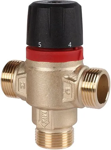 Трехходовой термостатический смесительный клапан ¾&quot; +30...+65°С Kvs 1.8 Rommer RVM-1121-186520