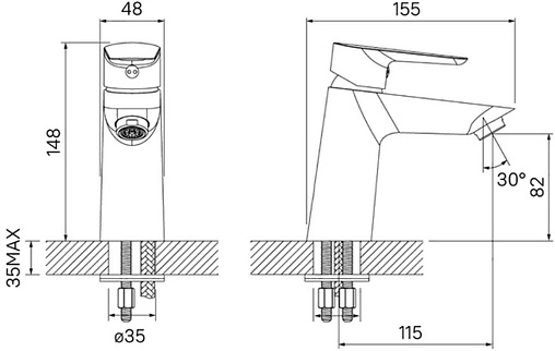 Смеситель для раковины IDDIS Cloud белый/хром CLOSB00i01