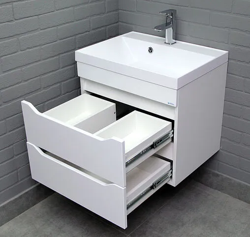 Тумба-умывальник подвесной Айсберг Ева 60 белый DA5914T+4670142930044