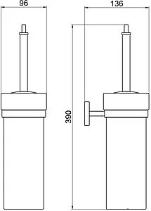Ёршик для унитаза Aquatek Бетта хром/белый AQ4610CR Ёршик для унитаза Aquatek Бетта хром/белый AQ4610CR, 2