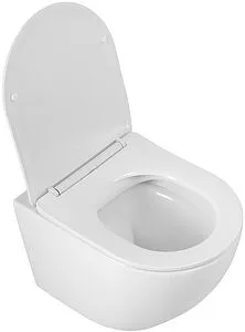 Унитаз подвесной безободковый BelBagno Sfera-R белый BB046CHR/SC, 4