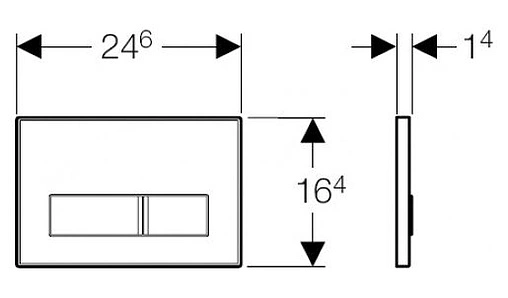 Клавиша смыва для унитаза Geberit Sigma 50 115.788.00.1 кнопки/алюминий матовый, панель/под выбранное покрытие