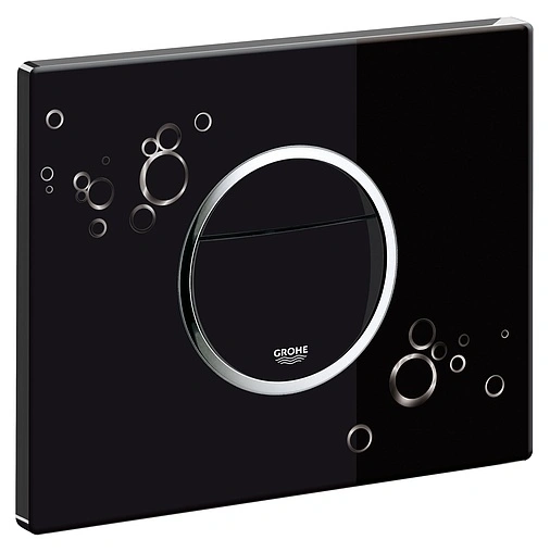 Клавиша смыва для унитаза Grohe Nova Cosmopolitan Print 38847KI0 черный глянцевый