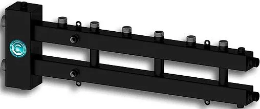 Распределительный коллектор 4 контура с гидрострелкой 1¼&quot;н x 1&quot;н Север-М4 1925010