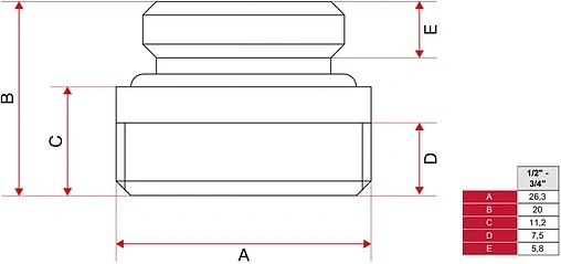 Ниппель переходной ½&quot;н x ¾&quot;н Itap 3060012034