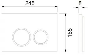 Комплект 6 в 1 TECEspring Base K K401101WCK с кнопкой TECEspring R 9940101 хром глянцевый/хром матовый, 5