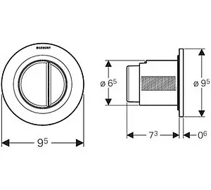 Клавиша смыва для унитаза Geberit HyTouch 116.042.21.1 хром глянцевый, 2