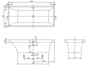 Ванна квариловая Villeroy&Boch Squaro Edge 180x80 star white UBQ180SQR2V-96 Ванна квариловая Villeroy&Boch Squaro Edge 180x80 star white UBQ180SQR2V-96, 2