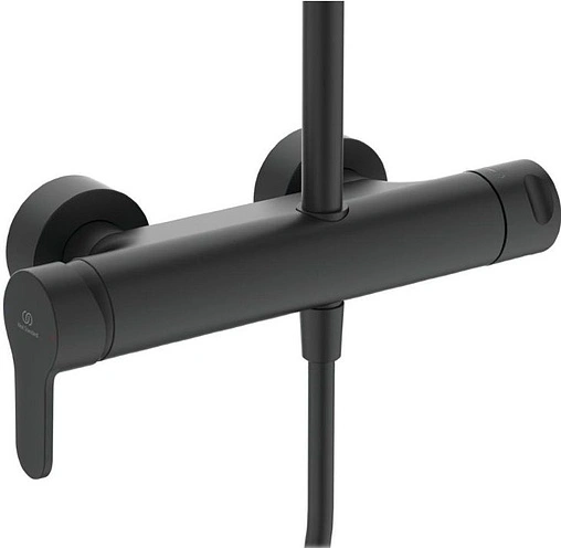 Душевая система со смесителем для ванны Ideal Standard Cerafine O чёрный матовый BC750XG