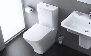 Унитаз-компакт безободковый Roca Gap Clean Rim белый 34273700H+341730000 Унитаз-компакт безободковый Roca Gap Clean Rim белый 34273700H+341730000, 3