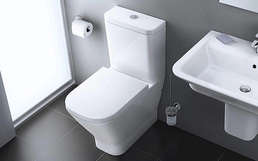 Унитаз-компакт безободковый Roca Gap Clean Rim белый 34273700H+341730000