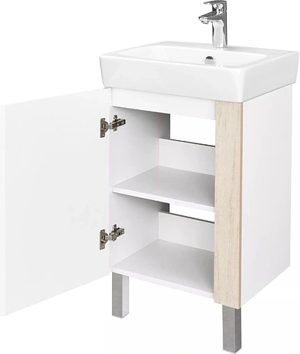 Тумба-умывальник Aquaton Кантри 50 белый/дуб верона 1A2578K0AHB20