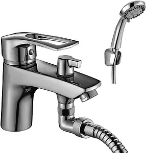Смеситель на борт ванны на 1 отверстие Rossinka хром T40-38 Смеситель на борт ванны на 1 отверстие Rossinka хром T40-38, 1
