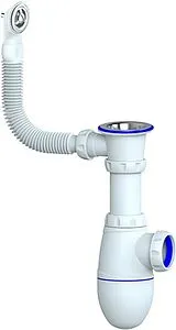 Сифон бутылочный для мойки с переливом Unicorn B421 Сифон бутылочный для мойки с переливом Unicorn B421, 1