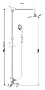 Душевая система со смесителем для душа Rav Slezak Mississippi хром MS081.5/5 Душевая система со смесителем для душа Rav Slezak Mississippi хром MS081.5/5, 2