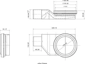 Лоток душевой Set 450мм h=52мм 0.8л/сек Pestan Confluo Premium Gold Line 450 13100051 Лоток душевой Set 450мм h=52мм 0.8л/сек Pestan Confluo Premium Gold Line 450 13100051, 3