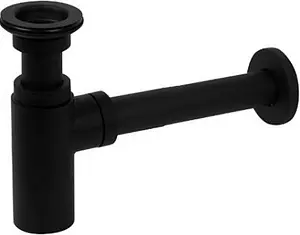 Сифон бутылочный для раковины Wirquin Lineis чёрный матовый 219341 Сифон бутылочный для раковины Wirquin Lineis чёрный матовый 219341, 1