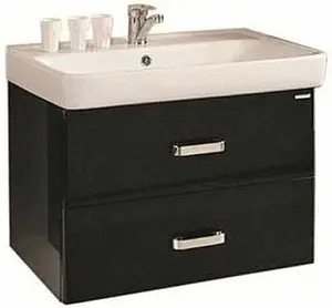 Тумба-умывальник подвесная Aquaton Америна 70 чёрный 1A1376K1AM950, 1