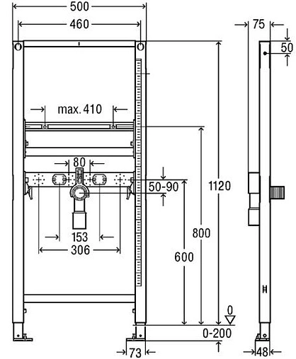 Инсталляция для раковины Viega Prevista Dry 8535 776183