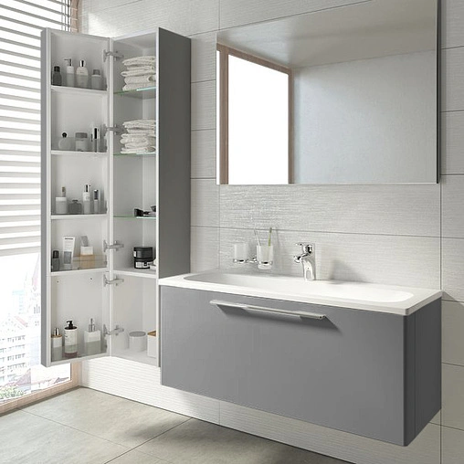 Шкаф-пенал подвесной Ravak Ring 30 L серый X000000772