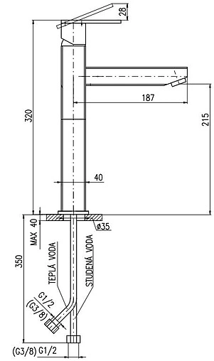 Смеситель для раковины Rav Slezak Loira хром LR530.5