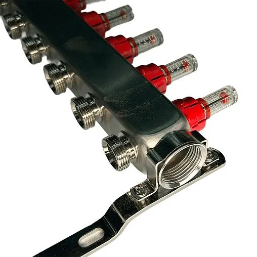Группа коллекторная с расходомерами 8 отводов 1&quot;в/в x ¾&quot;ек Uni-fitt TECHNO 450W4308
